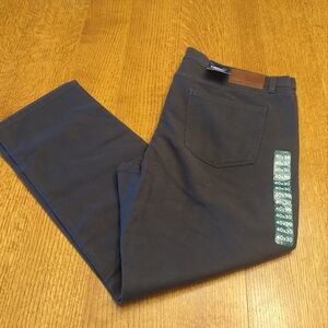 Lands' End Men's Charcoal Twill 5 Pocket Pant 40x30 New With Tags